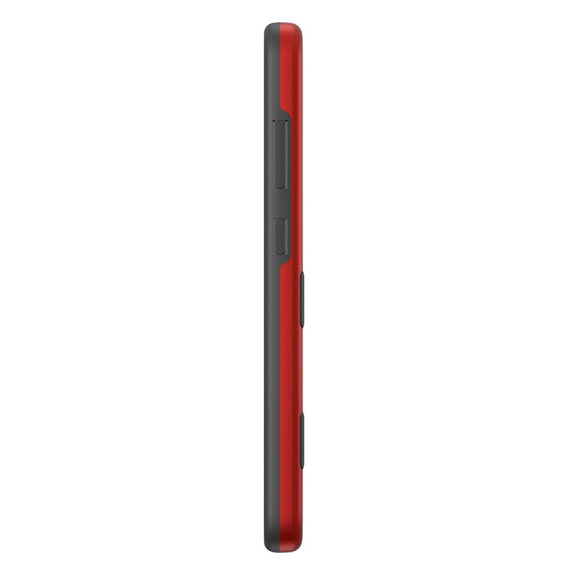 For Hybrid Slim Shockproof Bumper Protective Hard PC + Rubber TPU Phone Cover Bravo Series Case for Samsung Galaxy S24 Fan Edition - Red Case Cover Red