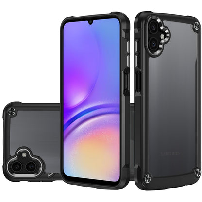 For Samsung Galaxy S25 EDGE Hybrid Transparent Rubber with Metal Buttons & Camera Edges Hard TPU Corner Frame Bumper Case Cover