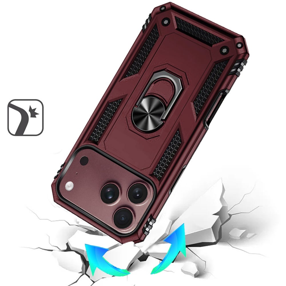 Phone Case for Apple iPhone 18 Pro Rotatable Ring Stand Shockproof Hybrid Armor Anti Slip Heavy Duty Fit Magnetic Car Mount Durable Grip Cover