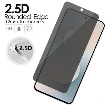 For Samsung Galaxy S25 FE /S25 Fan Edition Privacy Screen Protector, Anti Spy Anti Peeping Tempered Glass Full Protective Film, 9H, Anti Scratch, Easy Install Protector Black