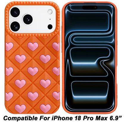 Phone Case for Apple iPhone 18 Pro Max/ iPhone 17 Pro Max Fashionable Silicone Textured Decorative Design Pattern Protective Rubber TPU Hybrid Protection Cover