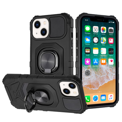 For Apple iPhone 16 Pro Max (6.9") Hybrid Dual Layer with Rotate Magnetic Ring Stand Holder Kickstand, Rugged Shockproof Case Cover