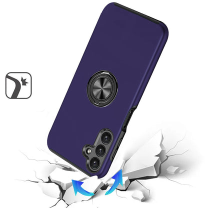 For Samsung Galaxy A17 5G Hybrid 360 Degree Rotatable Metal Invisible Ring Stand Holder Slim Fit Magnetic Car Mount Shockproof Case Cover