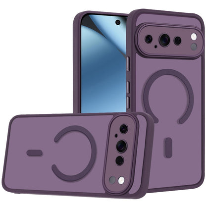 Phone Case for Google Pixel 11 Pro XL Matte Frosted Magnetic Back Hybrid Hard PC Soft TPU Camera Protection Slim Shock Absorbing Anti Fingerprint Cover