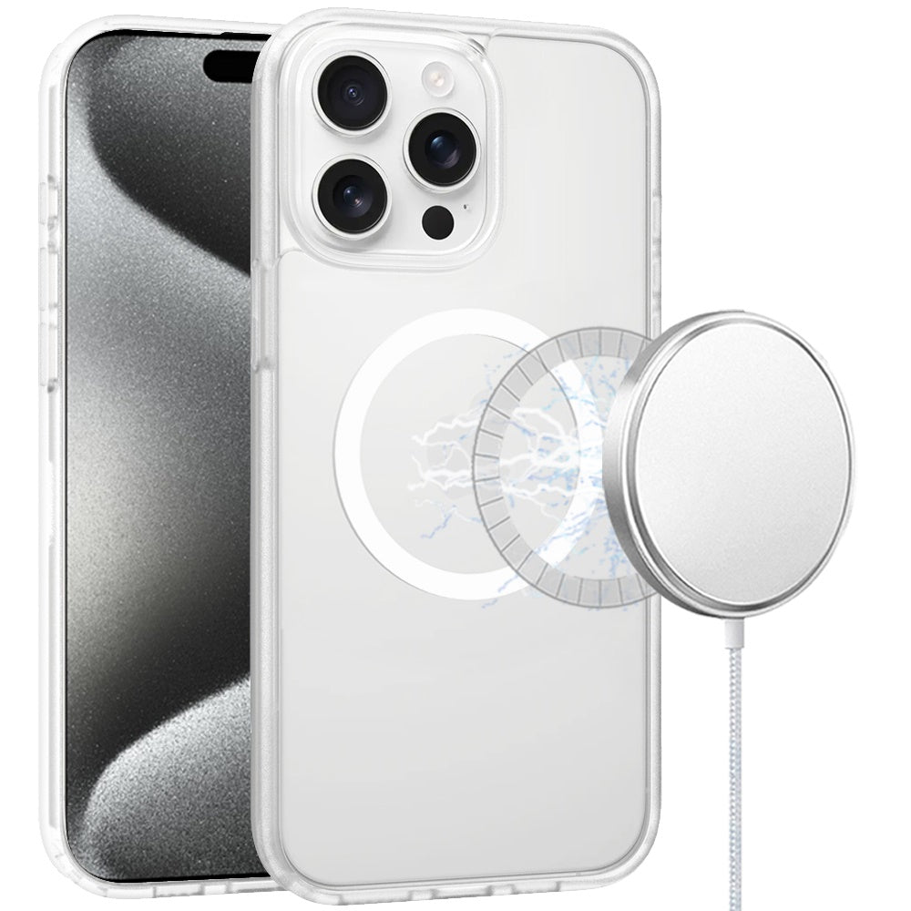 For Apple iPhone 14 Pro MagSafe Compatible Case Hybrid Soft TPU Bumper Hard Translucent Matte Back Slim Shockproof Case Cover
