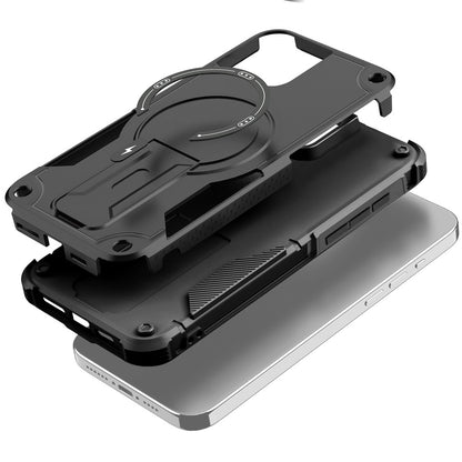 For iPhone 16 (6.1") Magnetic Invisible Kickstand Holder with Magsafe, Slim Fit Shockproof Hybrid Military Grade Heavy Duty Case Cover