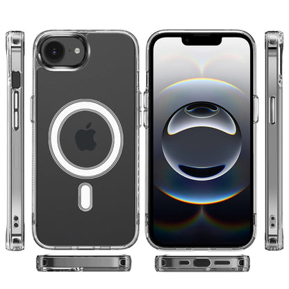For Apple iPhone 17E /16E Clear Magnetic Case with Built-in Magnets Compatible with MagSafe Slim Soft TPU Bumper Case Cover Clear