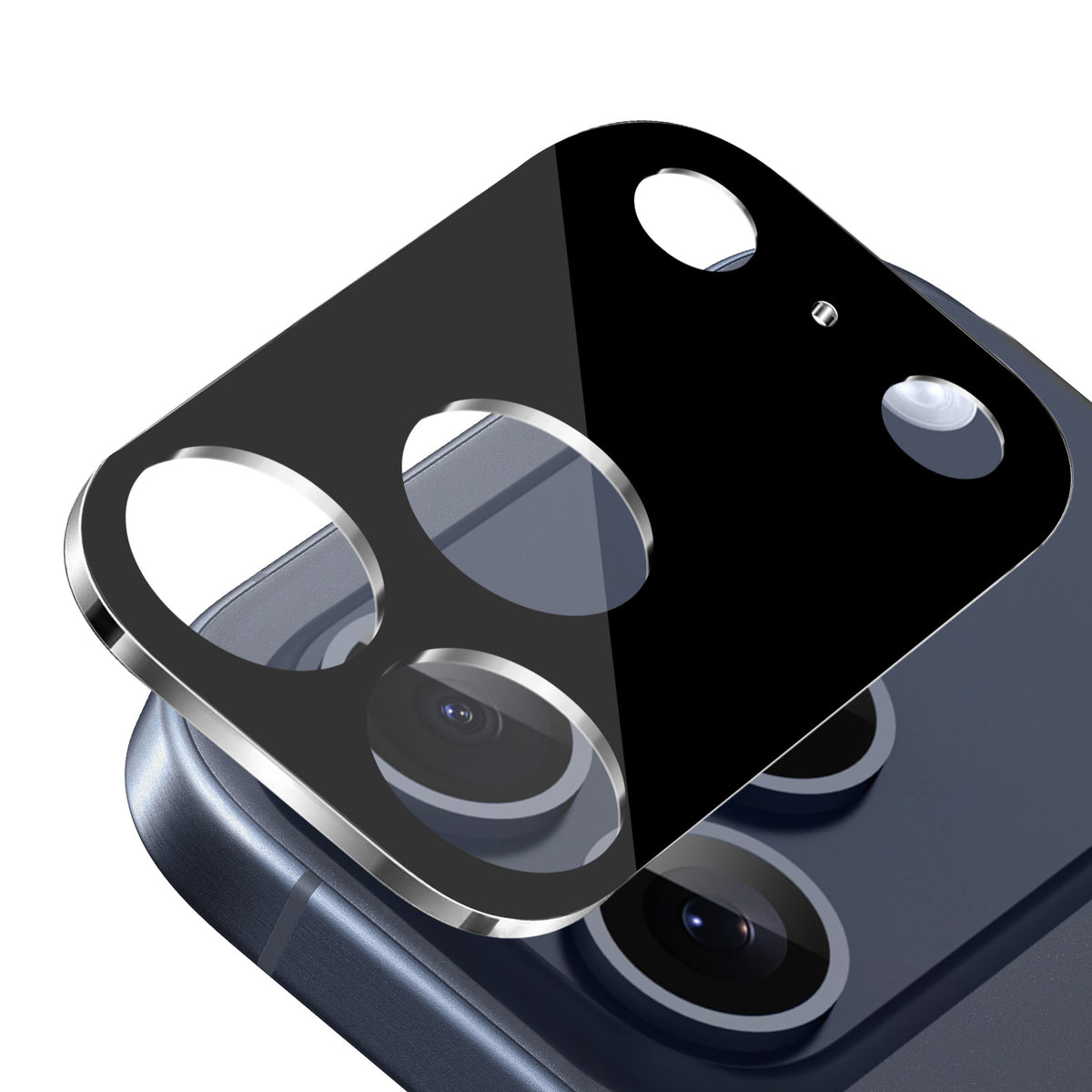 Camera Lens Protector for Apple iPhone 18 Pro Max Camera Lens Tempered Glass 2.5D Scratch Resistant Anti Fingerprint HD Clear Protective Color Edge Black