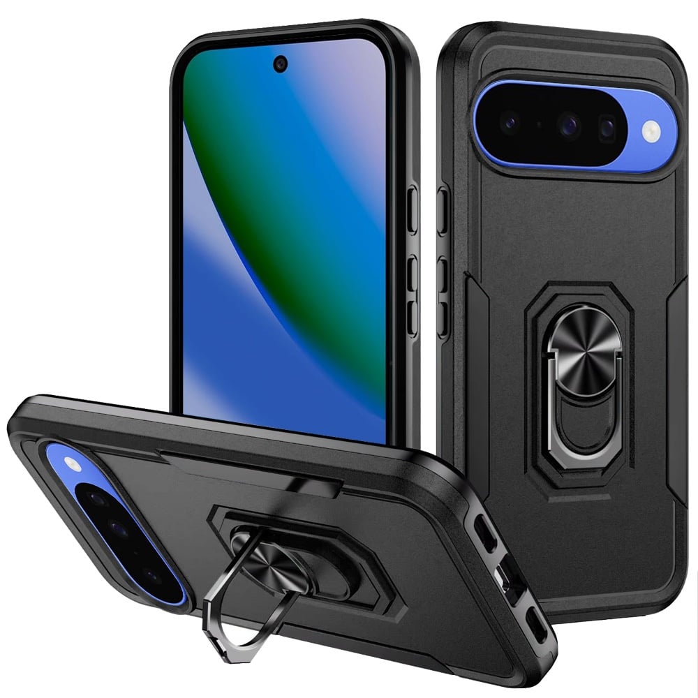Phone Case for Google Pixel 11 / 11 Pro Tough Hybrid Ring Stand Shockproof Rugged Grip Impact Resistant Hybrid Kickstand Heavy Duty Durable Cover