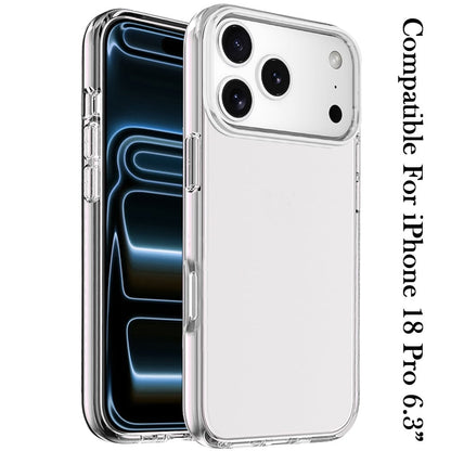Phone Case for Apple iPhone 18 Pro Shockproof Thick 3mm Clear Heavy Duty Drop Resistant TPU Reinforced Corner Protective Transparent Durable Cover