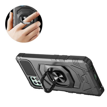 For Apple iPhone 16 Pro Max (6.9") Hybrid Dual Layer with Rotate Magnetic Ring Stand Holder Kickstand, Rugged Shockproof Case Cover