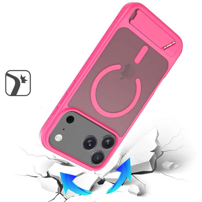 Phone Case for Apple iPhone 18 Pro Max Matte Magnetic Metal Kickstand Shockproof Grip Anti Slip Durable Protective Heavy Duty Hybrid Cover