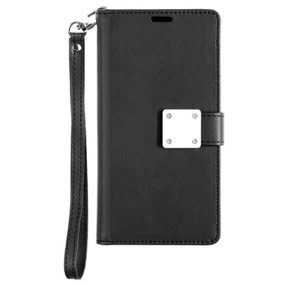 Phone Case for Samsung Galaxy S23 Ultra Wallet Credit Card Holder Leather Grip Shockproof Hybrid Protective Style Durable Flip Pouch Cover Black