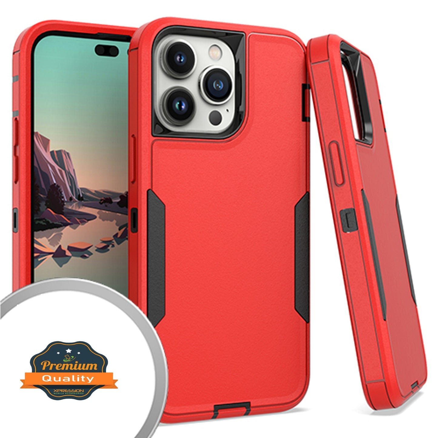 For Apple iPhone 16 Plus (6.7") Tough Hybrid Shockproof Silicone Rubber TPU + Hard PC Heavy Duty Three Layer Armor Protection Case Cover