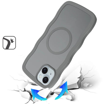 For Apple iPhone 15 Grip Hand Magnetic Hybrid Case Shockproof Protection Matte Skin Rubber TPU + PC Case Cover