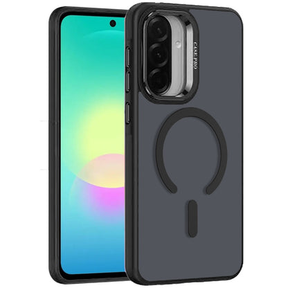 Phone Case for Samsung Galaxy A27 Magnetic Shockproof Hybrid Camera Stand Guard Anti Slip Rubber Durable Protective Matte Design Cover