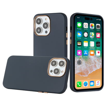 For Apple iPhone 17 Pro Hybrid Armor Shockproof, Durable Bumper Rubber Gummy Gel Slick Hard PC Silicone TPU Case Cover Blue