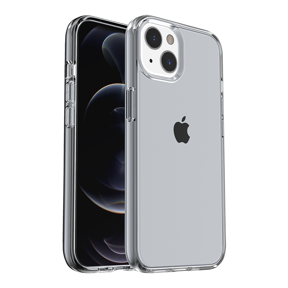 Phone Case for Apple iPhone 14/13 Shockproof Thick 3mm Clear Heavy Duty Drop Resistant TPU Reinforced Corner Protective Transparent Durable Cover Smoke