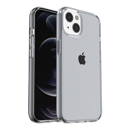 Phone Case for Apple iPhone 14/13 Shockproof Thick 3mm Clear Heavy Duty Drop Resistant TPU Reinforced Corner Protective Transparent Durable Cover Smoke
