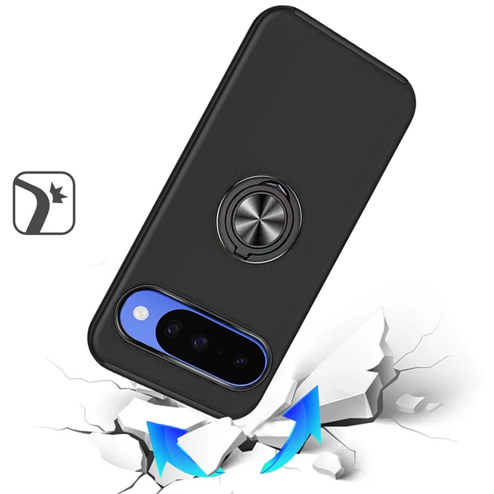 Phone Case for Google Pixel 11 / 11 Pro Invisible Ring Stand Shockproof Anti Slip Durable Grip Protective Hybrid Slim Fit Magnetic Car Mount Holder Cover