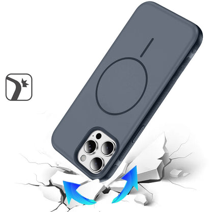 Phone Case for Apple iPhone 16 Pro Max Super Magnetic Matte Hybrid Shockproof Thick Protective Durable Grip Anti Scratch Premium Edge Slim Fit Cover Navy Blue