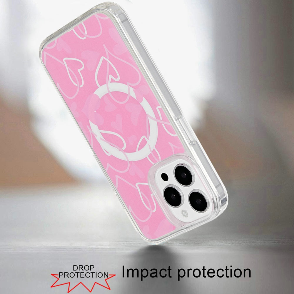 For Apple iPhone 16 Plus (6.7") Magsafe Case Cute Pattern Design Durable Shockproof SlimTPU Hard Back [Compatible with Magsafe] Case Cover