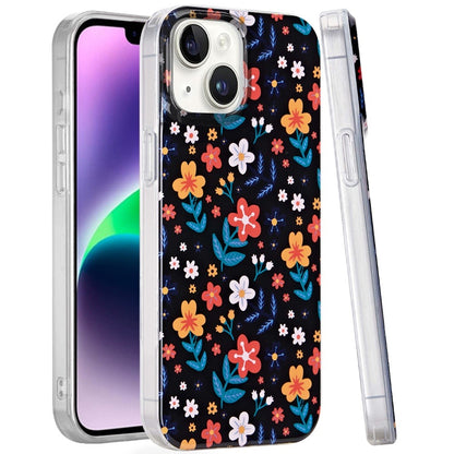 Phone Case for iPhone 14/13 Stylish Design IMD Shockproof Protective Slim Fit TPU Durable Grip Fashion Pattern Impact Resistant Hybrid Cover Multicolor