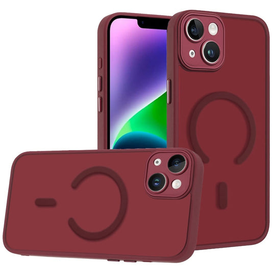 Phone Case for Apple iPhone 14 /iPhone 13 Matte Frosted Magnetic Back Hybrid Hard PC Soft TPU Camera Protection Slim Shock Absorbing Anti Fingerprint Cover