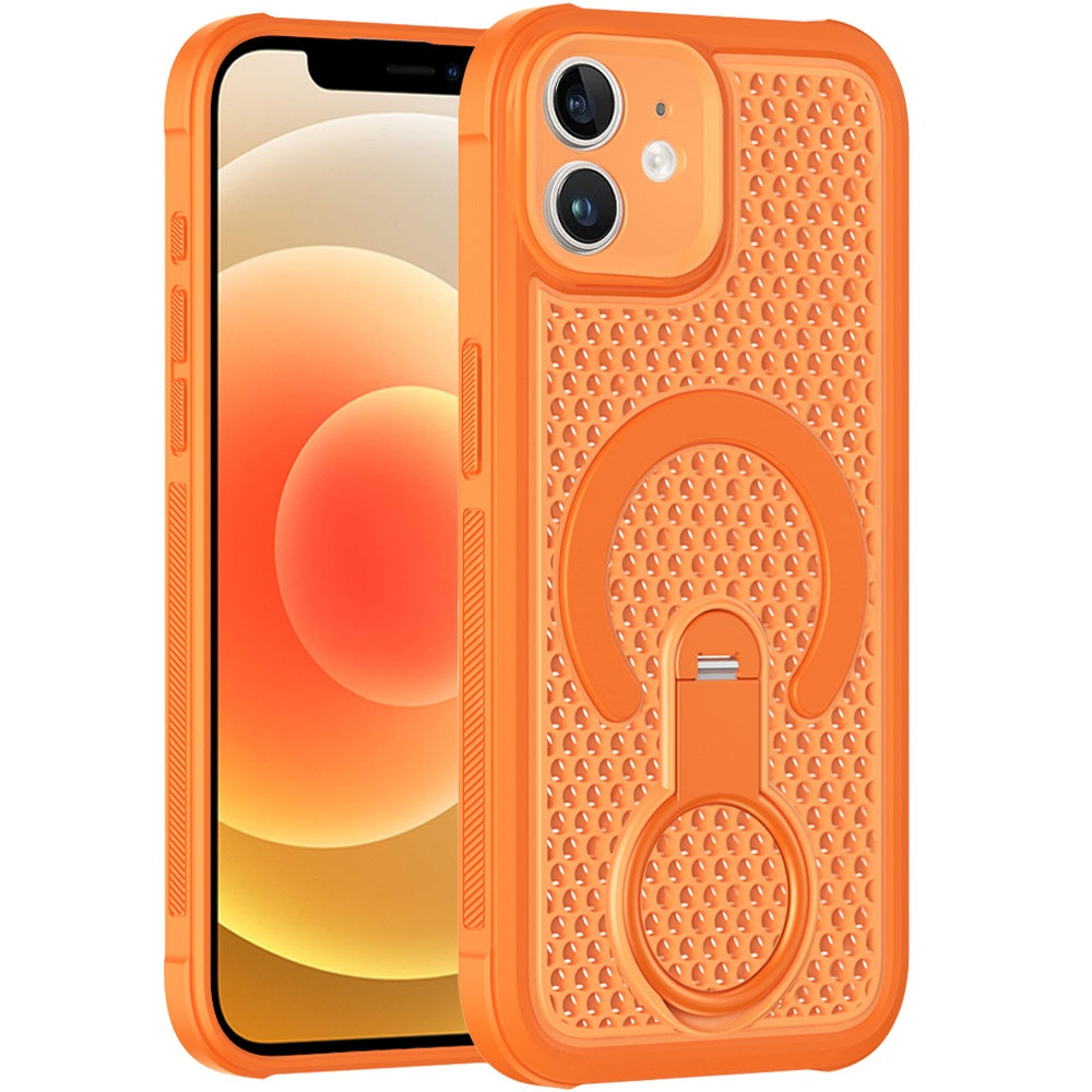 Phone Case for Apple iPhone 12 /12 Pro Magnetic Honeycomb Hybrid Rugged Armor Ring Kickstand Dual Layer Shock Absorbing Hard PC Soft TPU Cover