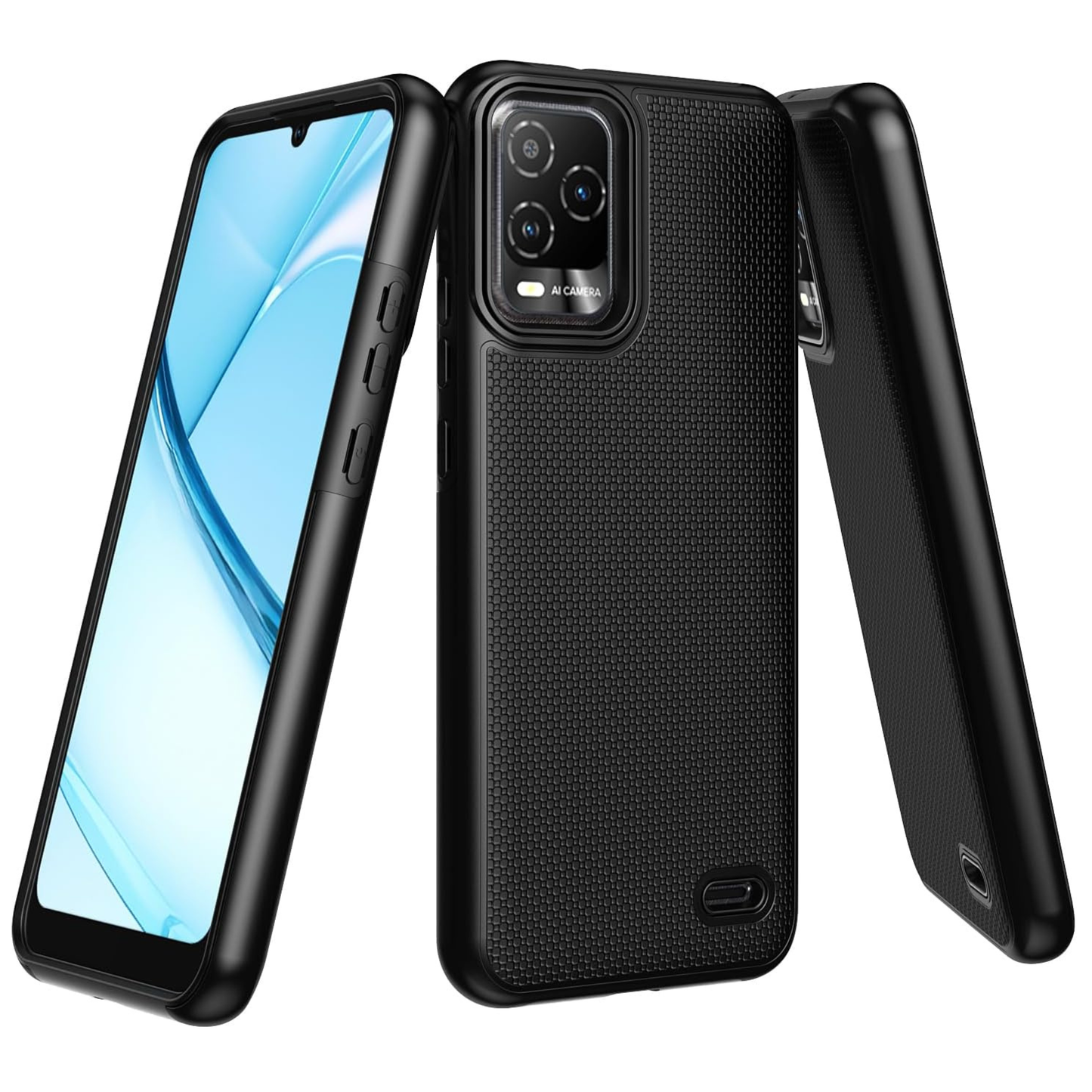 Phone Case Cover for Cloud Mobile Stratus C8 Prime Dual Layer Slim & Tough Hybrid Shockproof Heavy Duty Rubber TPU Matte with Textured Rugged Shell Protection Cover