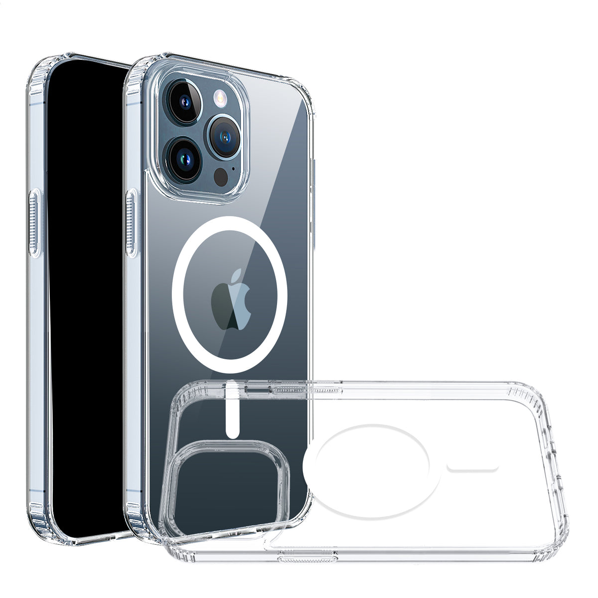For Apple iPhone SE 3 (2022) SE/8/7 Classic Hybrid True Transparent Shockproof Back Magnetic Case Compatible with MagSafe Case Cover Clear