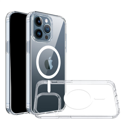 For Apple iPhone SE 3 (2022) SE/8/7 Classic Hybrid True Transparent Shockproof Back Magnetic Case Compatible with MagSafe Case Cover Clear