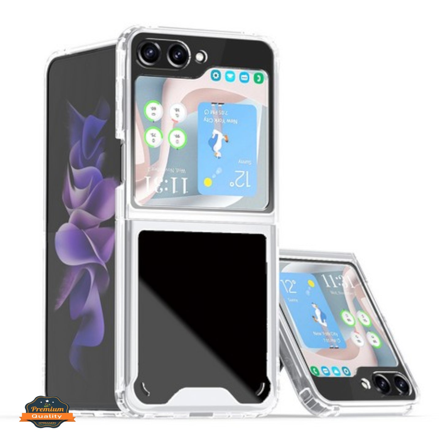 For Samsung Galaxy Z Fold 7 Slim Hybrid Clear Hard PC + Rubber TPU Acrylic Back Bumper Shockproof Thin Protective Case Cover