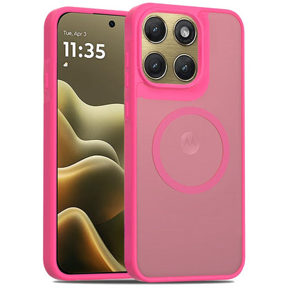 Phone Case for Motorola Edge 2026 Magnetic Matte Hybrid Shockproof Smooth Grip Durable Camera Protection Anti-Slip Soft Touch TPU Armor Cover
