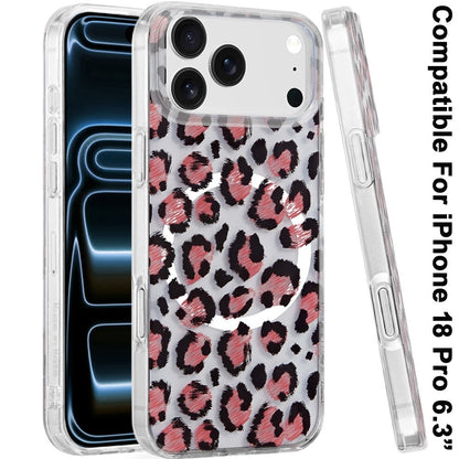 Phone Case for Apple iPhone 18 Pro/ iPhone 17 Pro Stylish Design Shockproof Magnetic Magsafe Compatible TPU IMD Print Rugged Grip Drop Protection Slim Fashion Cover