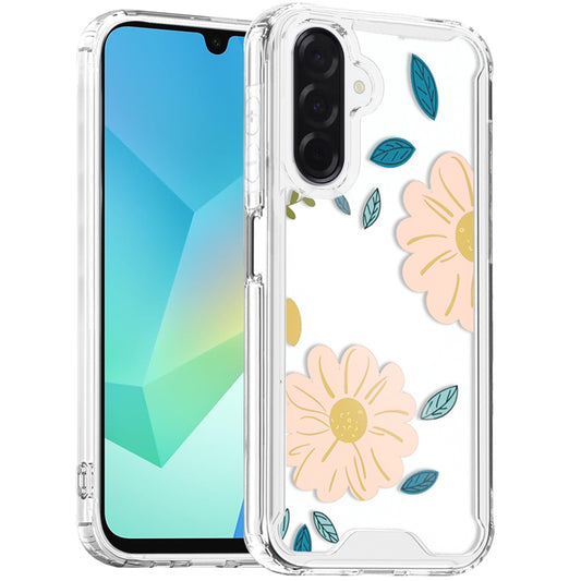 Phone Case for Samsung Galaxy A16 5G Beautiful Floral TPU Shockproof Hybrid Rubber PC Slim Lightweight Protective Designer Pattern Cover Minimalist Large Daisy