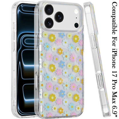 Phone Case for Apple iPhone 17 Pro Max (6.9") Stylish Design Shockproof Magnetic Magsafe Compatible TPU IMD Print Rugged Grip Drop Protection Slim Fashion Cover