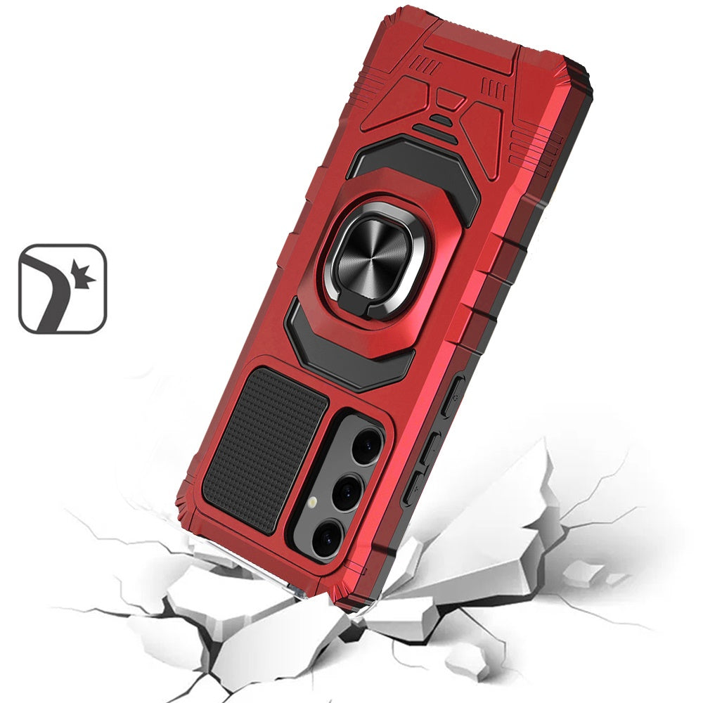 Hybrid Dual Layer with 360° Rotate Magnetic Ring Stand Holder Kickstand TPU Rugged PC Shockproof