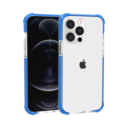 For Apple iPhone 17 Hybrid Transparent Acrylic Rubber Gummy Hard PC Silicone TPU Color Bumper Frame Shockproof Case Cover