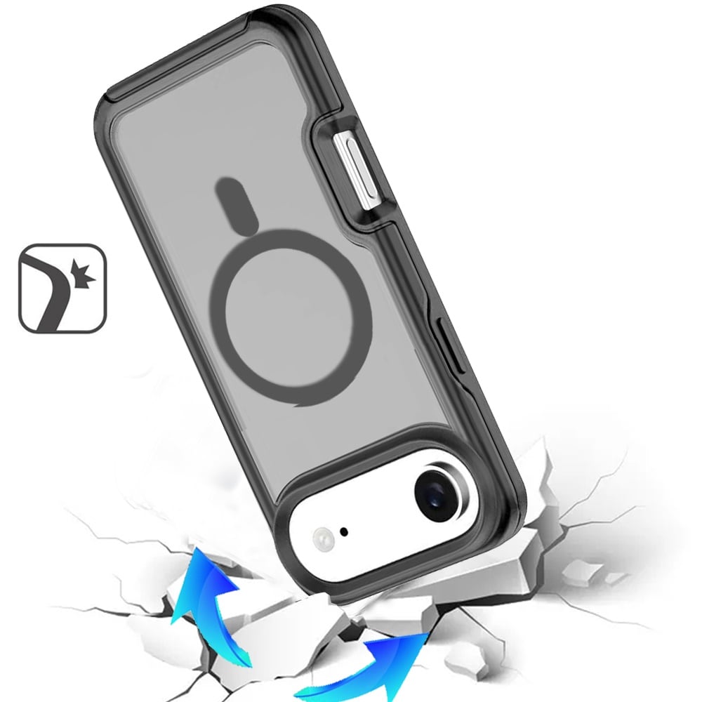 For Apple iPhone 17 Air (6.6") Slim & Durable Compatible with MagSafe Hybrid Shockproof Glossy Oil Protective Dual Layer TPU + PC Case Cover