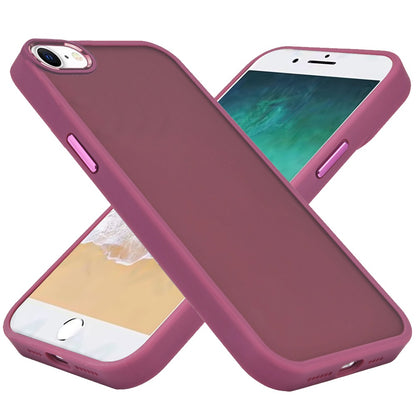 For Apple iPhone 17E /16E Slim Fit Thin Hybrid,Frosted Matte Polished Acrylic Hard PC with TPU Rubber Frame Case Cover