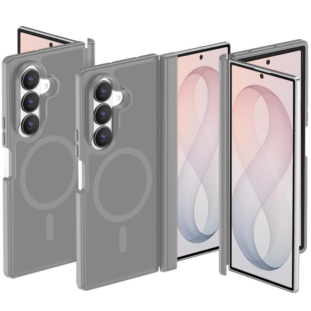 Phone Case for Samsung Galaxy Z Fold 8 Ultra Premium Matte Magnetic Foldable Hybrid Central Axis Hinge Protection Shock Absorbing TPU Slim Fit Hard PC Cover