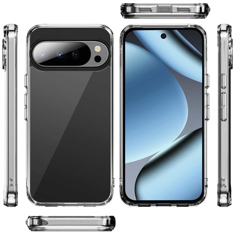 Phone Case for Google Pixel 11 Pro XL Crystal Transparent Thick 2.0mm Shockproof Chrome Button Durable Grip Camera Protection Hybrid Design Cover Clear