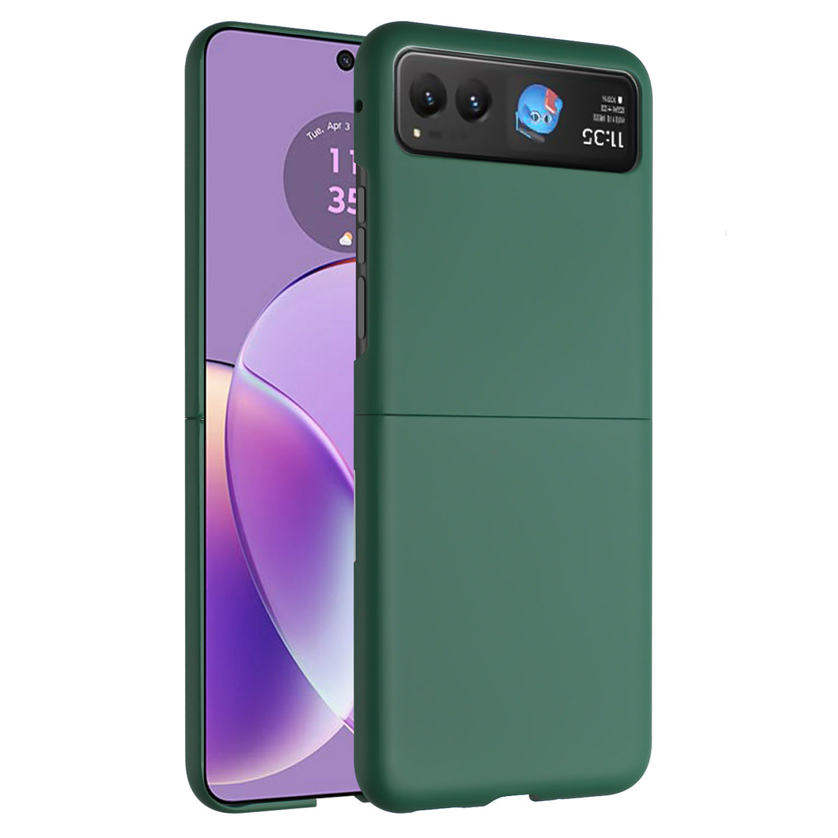 For Samsung Galaxy Z Flip 7 FE Snap-On Flip Premium Matte Finish Slim Lightweight Protective PC + Rubber TPU Hard Shell Case Cover