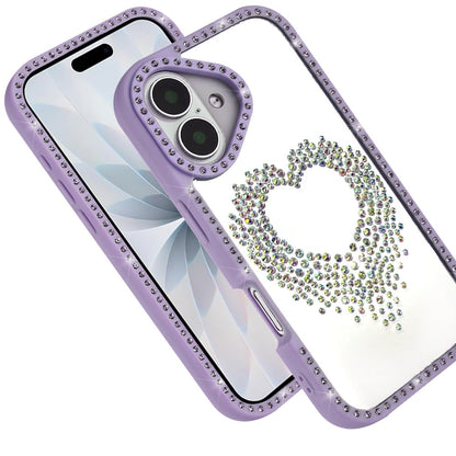Phone Case for Apple iPhone 17 Angel Hearts Glitter Shimmer Diamond Edge Sparkle Hybrid Shockproof AntiSlip Grip Fashion Stylish Protective Bumper Cover