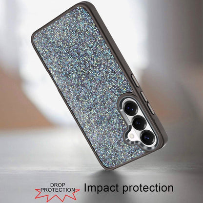 Phone Case for Samsung Galaxy S26 FE /S26 Fan Edition Crystal Glass Bling Diamond Metallic Edge Shockproof Durable Protective Clear Hybrid Stylish Premium Design Cover
