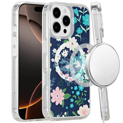 For Apple iPhone 16 Pro (6.3") Magsafe Case Cute Pattern Design Durable Shockproof SlimTPU Hard Back [Compatible with Magsafe] Case Cover