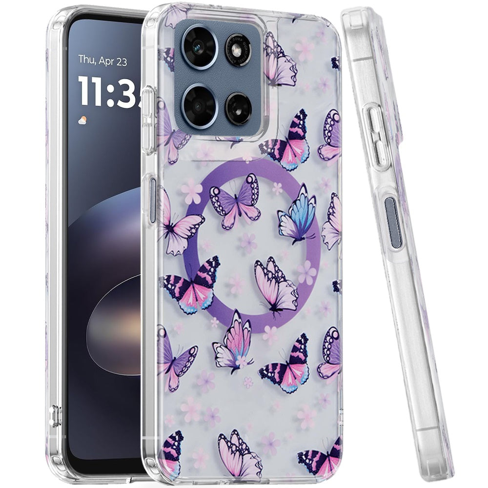 Phone Case for Motorola Moto G Play 5G 2026 Stylish Design Shockproof Magnetic Magsafe Compatible TPU IMD Print Rugged Grip Drop Protection Slim Fashion Cover
