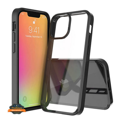 For Samsung Galaxy A17 5G Crystal HD Clear Back Hybrid Case TPU Bumper Frame Slim Shockproof Hard Defender Case Cover Black