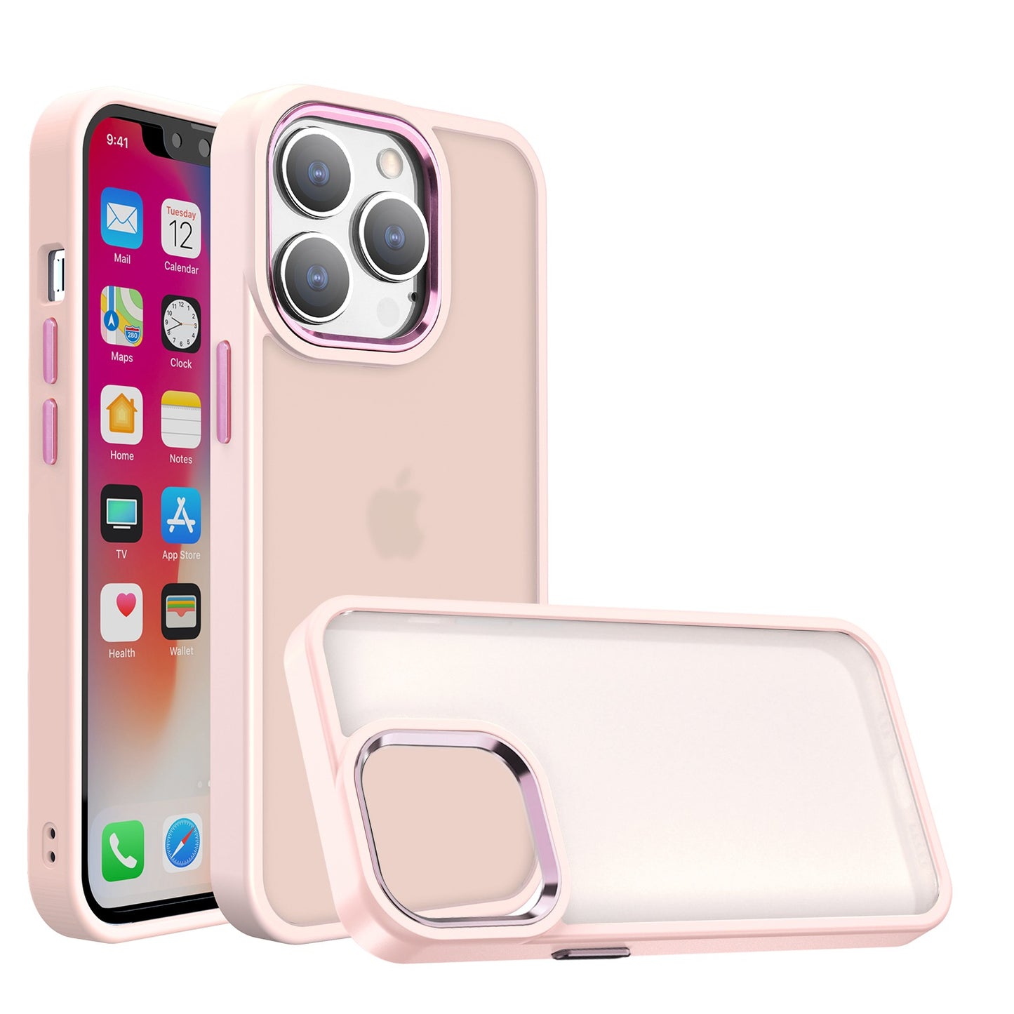 For Apple iPhone 16 Plus (6.7") Slim Fit Thin Hybrid Frosted Matte Polished Oil Thick Acrylic Hard PC TPU Rubber Frame Case Cover